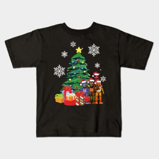 Funny Christmas Five Nights At Freddys Around Christmas Tree Kids T-Shirt